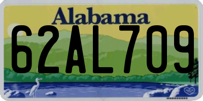 AL license plate 62AL709