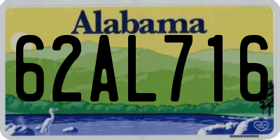 AL license plate 62AL716