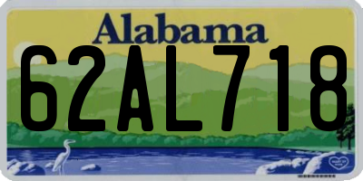 AL license plate 62AL718