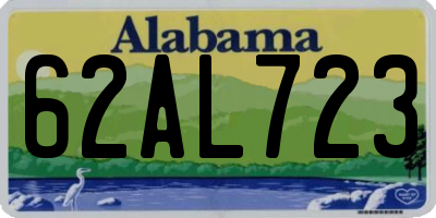 AL license plate 62AL723