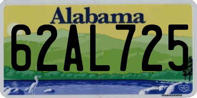 AL license plate 62AL725