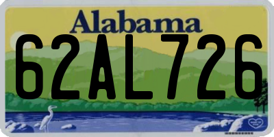 AL license plate 62AL726
