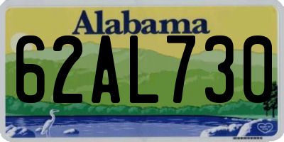 AL license plate 62AL730