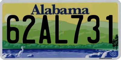 AL license plate 62AL731