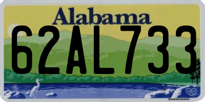 AL license plate 62AL733