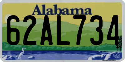 AL license plate 62AL734