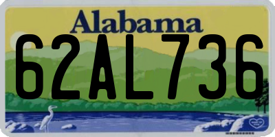 AL license plate 62AL736