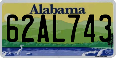 AL license plate 62AL743