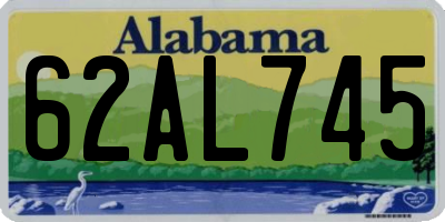 AL license plate 62AL745