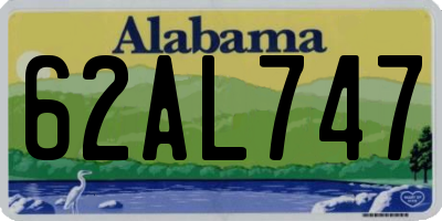 AL license plate 62AL747