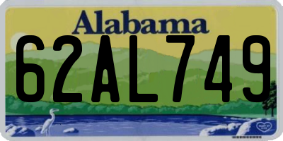 AL license plate 62AL749