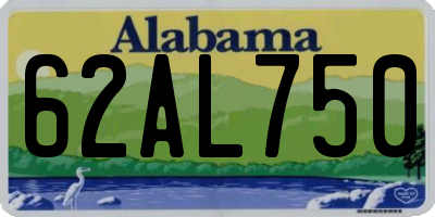 AL license plate 62AL750