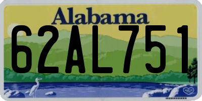 AL license plate 62AL751