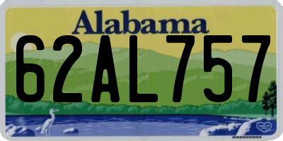 AL license plate 62AL757