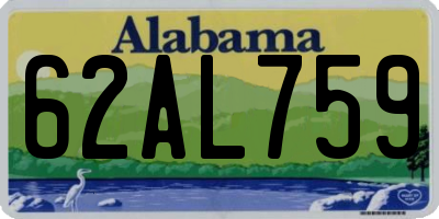AL license plate 62AL759