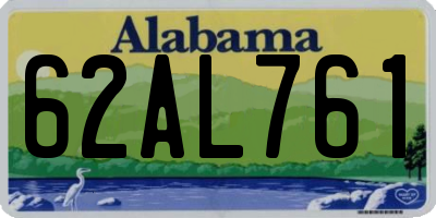 AL license plate 62AL761