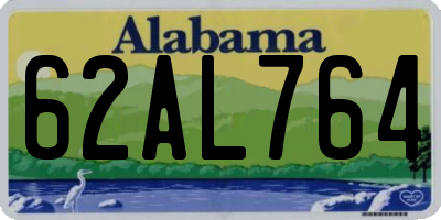 AL license plate 62AL764
