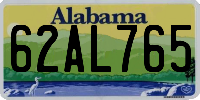 AL license plate 62AL765