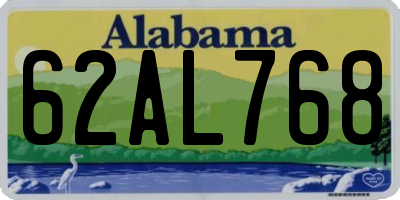 AL license plate 62AL768