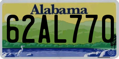 AL license plate 62AL770