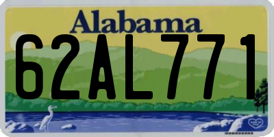 AL license plate 62AL771