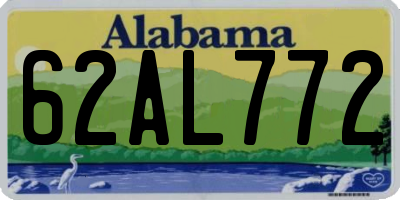 AL license plate 62AL772