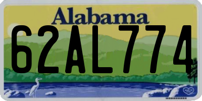 AL license plate 62AL774