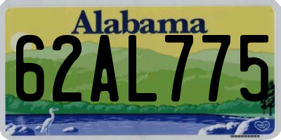 AL license plate 62AL775