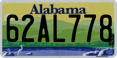AL license plate 62AL778