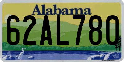 AL license plate 62AL780