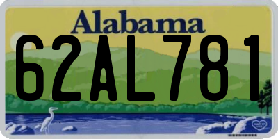 AL license plate 62AL781