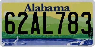 AL license plate 62AL783