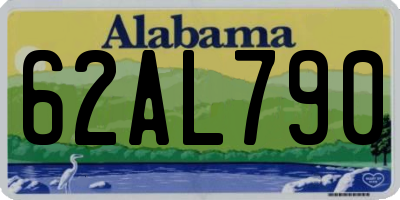 AL license plate 62AL790