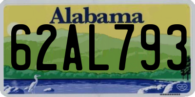 AL license plate 62AL793