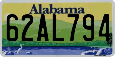 AL license plate 62AL794