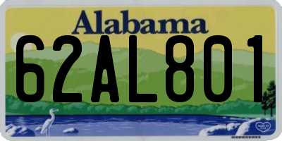 AL license plate 62AL801