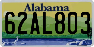 AL license plate 62AL803