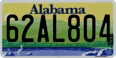 AL license plate 62AL804