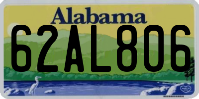 AL license plate 62AL806