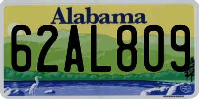 AL license plate 62AL809