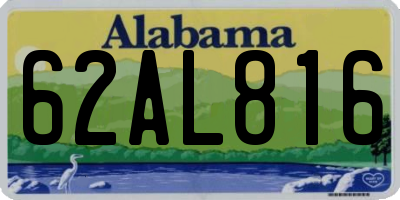 AL license plate 62AL816