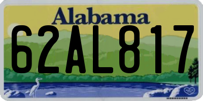 AL license plate 62AL817