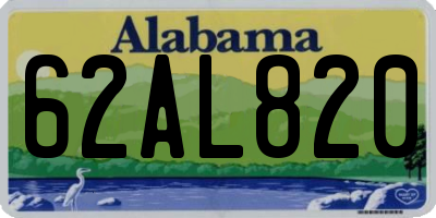 AL license plate 62AL820