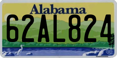 AL license plate 62AL824