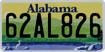 AL license plate 62AL826