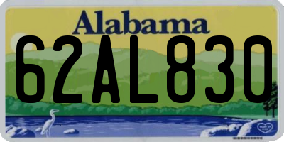 AL license plate 62AL830