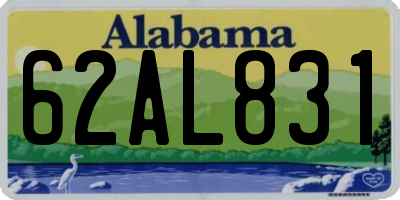 AL license plate 62AL831