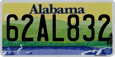 AL license plate 62AL832