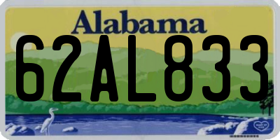 AL license plate 62AL833
