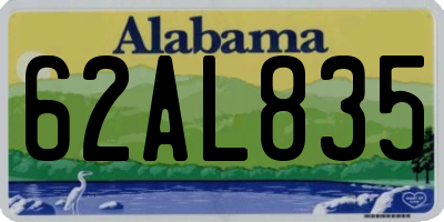 AL license plate 62AL835